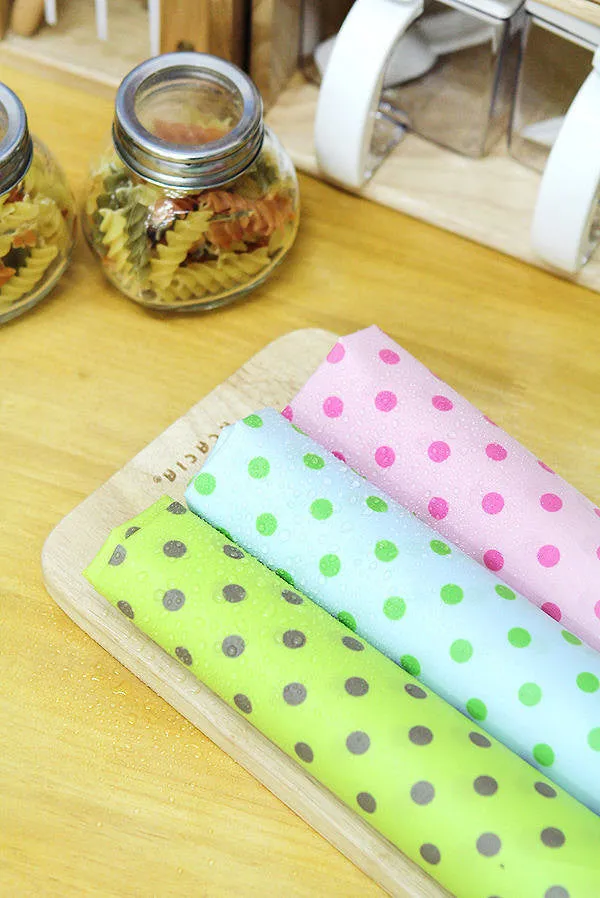 Waterproof Fabric 8 mm Dark Pink Polka Dots on Pink - By the Yard /55866