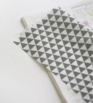 Waterproof Fabric, Gray Triangles, Geometric - 59 Inches Wide - By the Yard /86983