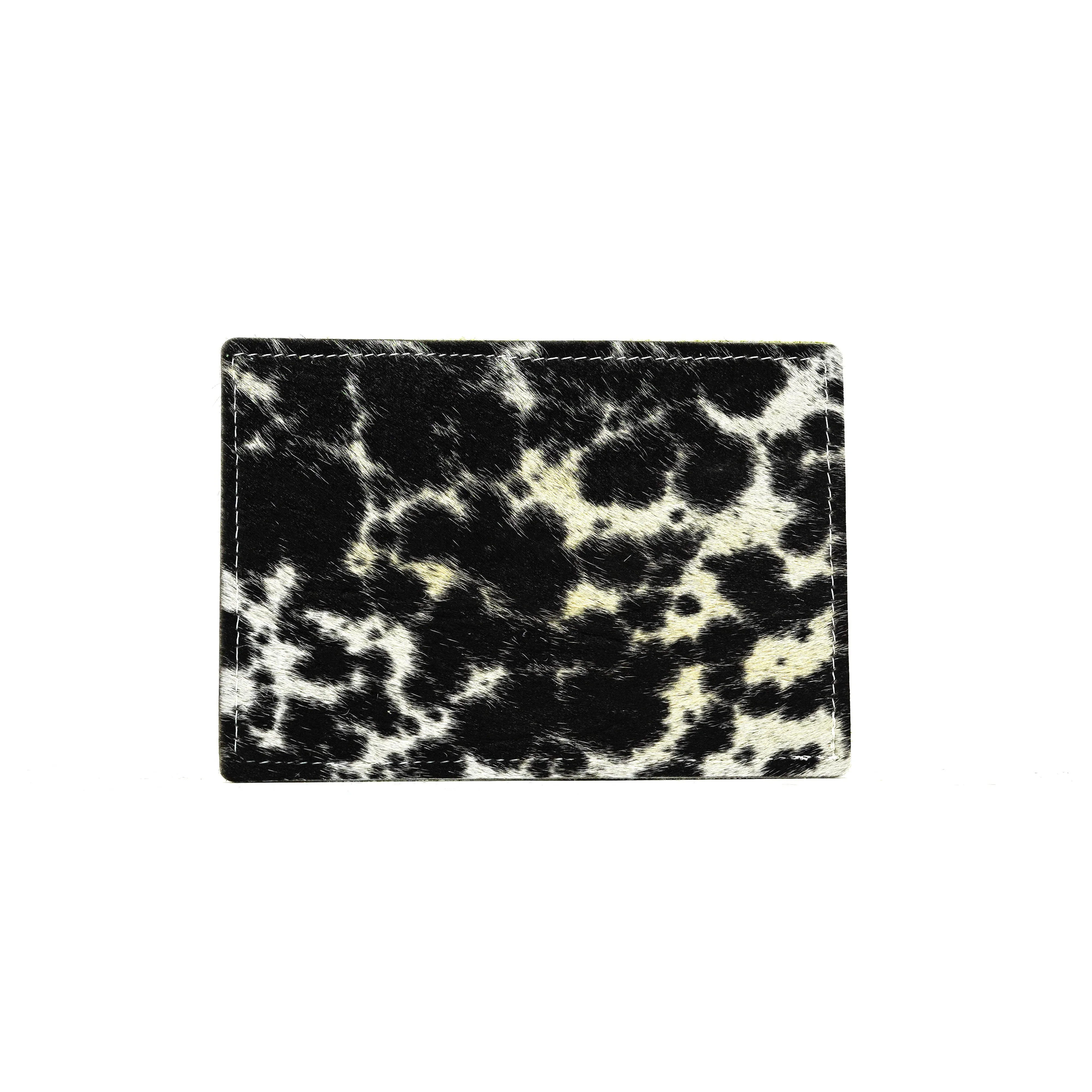 Waylon Wallet - Black & White w/ Rainbow Aztec