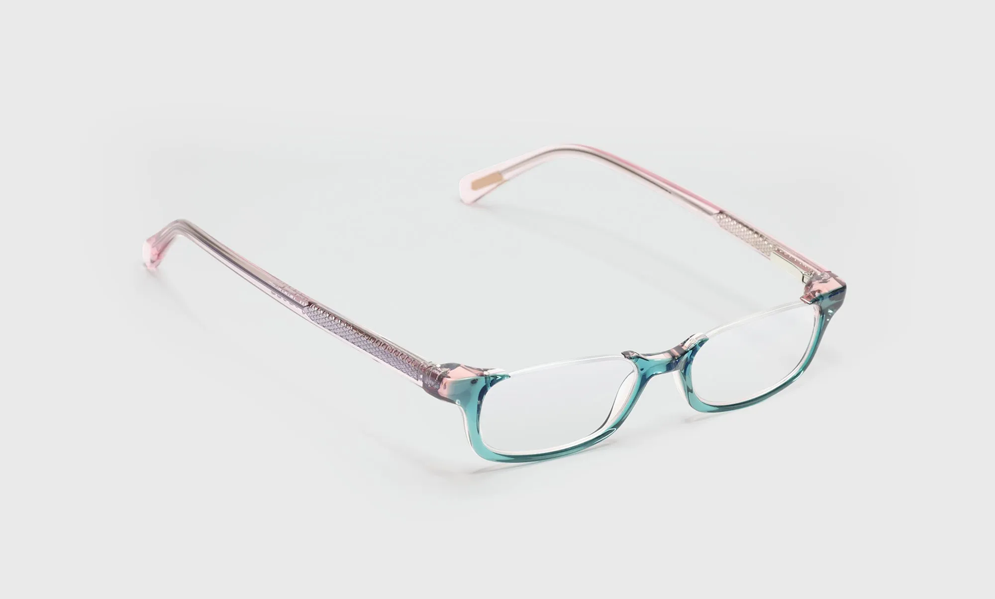 What Inheritance? Color 59 - Green and Blush Layered Crystal Front with Pink Crystal Temples