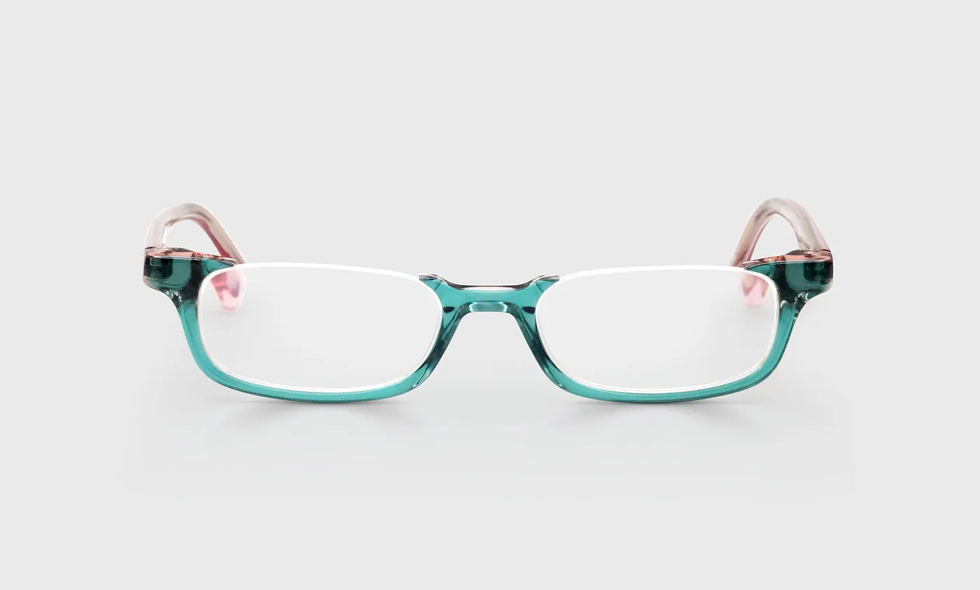 What Inheritance? Color 59 - Green and Blush Layered Crystal Front with Pink Crystal Temples