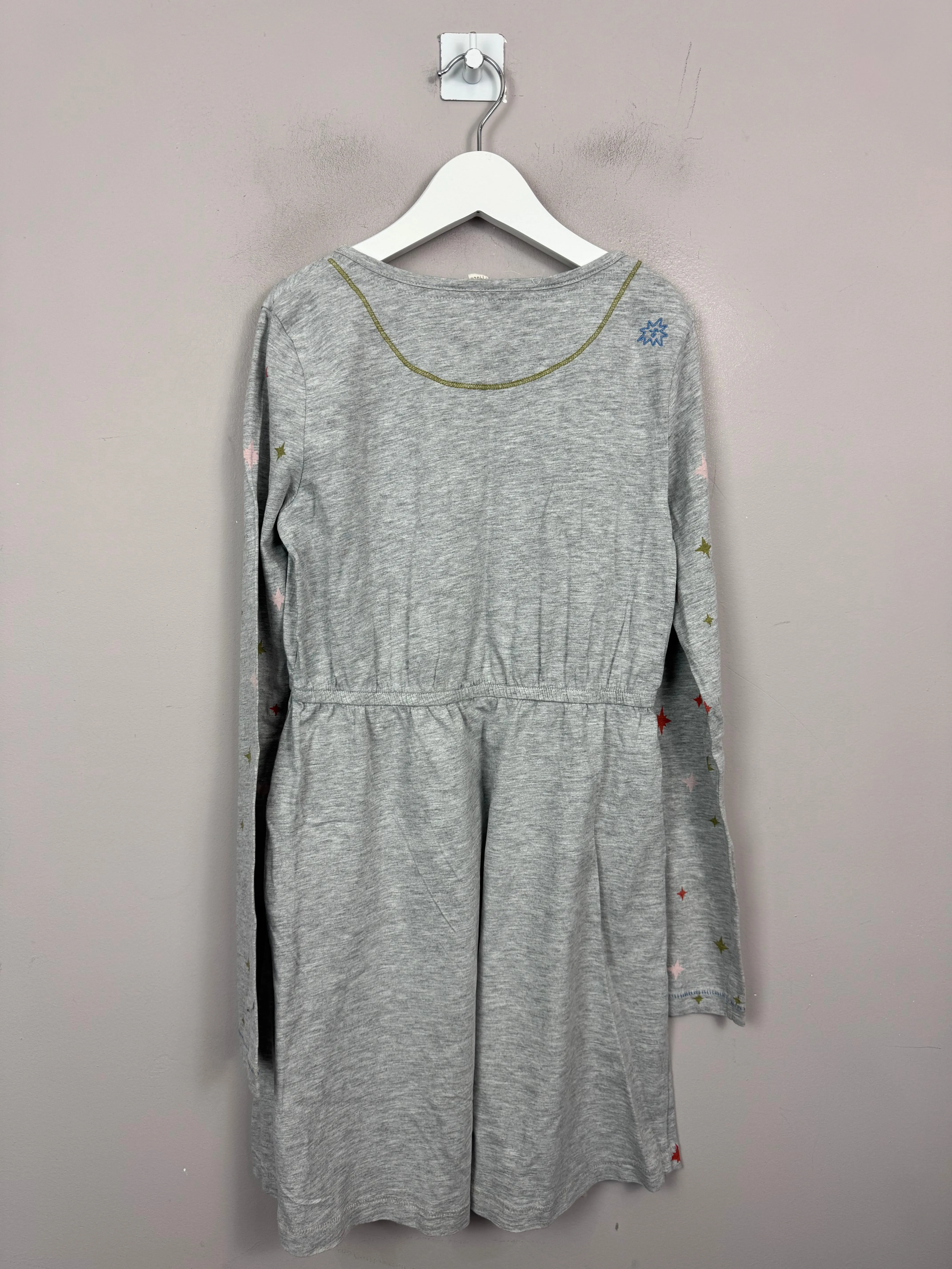 White Stuff Grey L/S Jersey Dress 9-10y