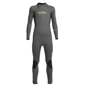 Xcel Kids 4/3mm Axis Backzip Full Wetsuit - Graphite