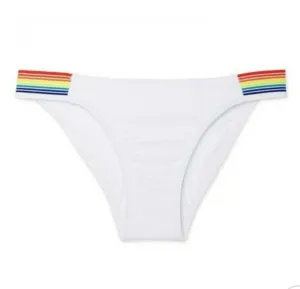 Xhilaration Women's Hipster Rainbow Elastic Tabbed Bikini Bottom