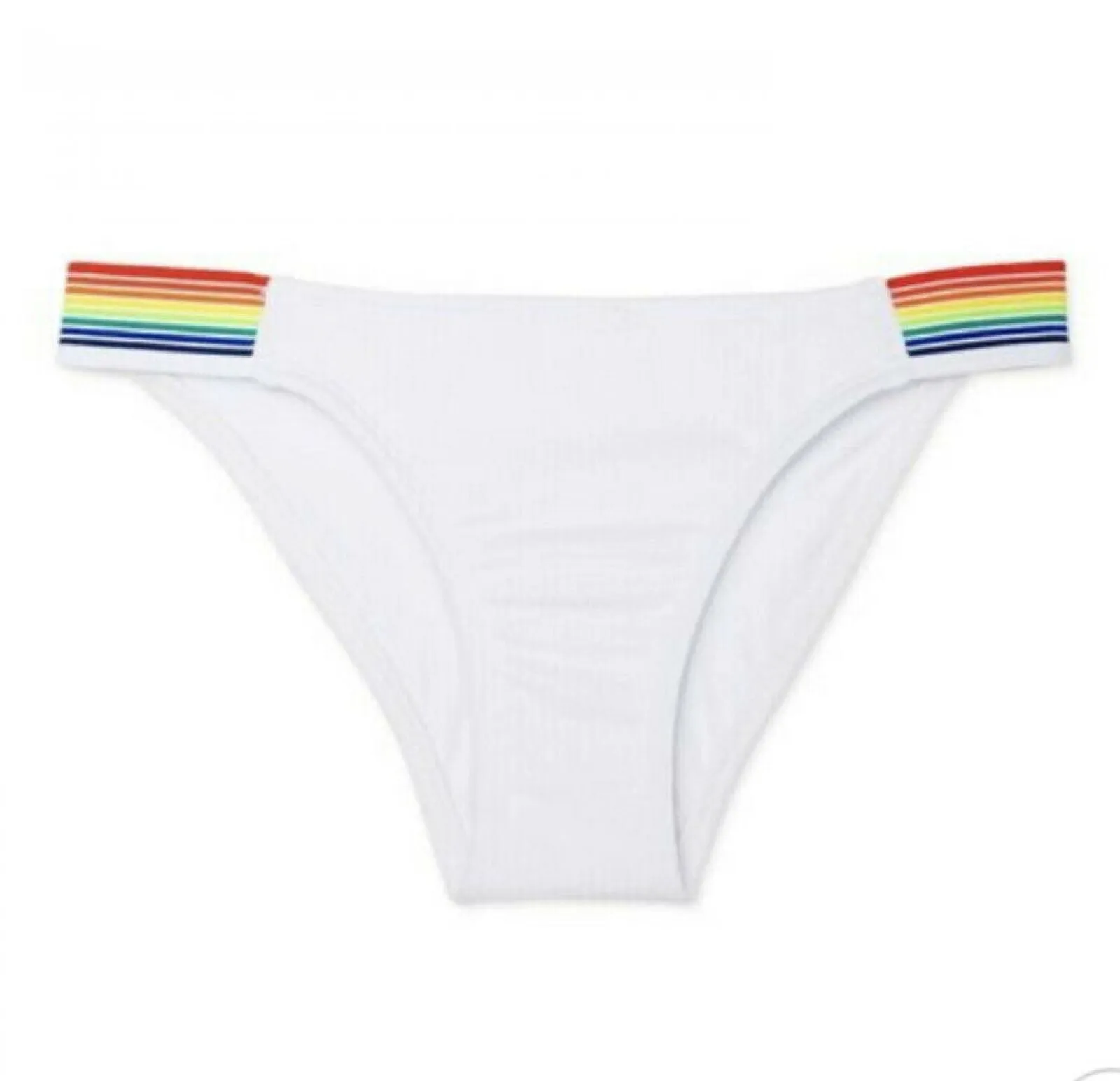 Xhilaration Women's Hipster Rainbow Elastic Tabbed Bikini Bottom