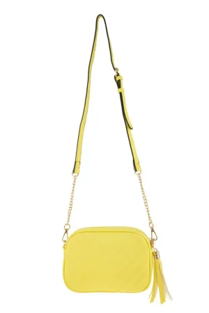 Yellow Tassel Crossbody Bag