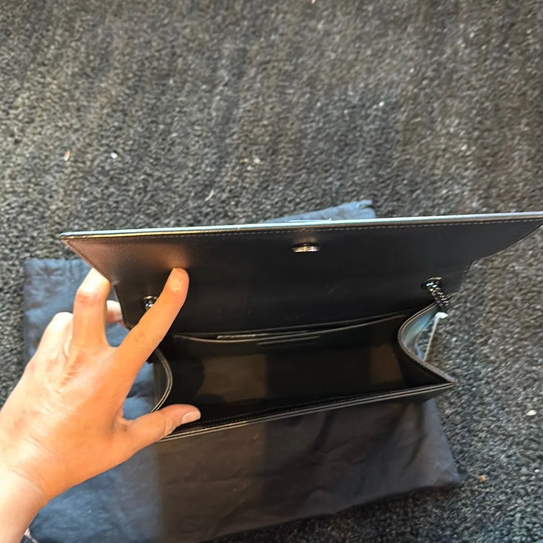 YSL Black Leather Kate Medium Bag