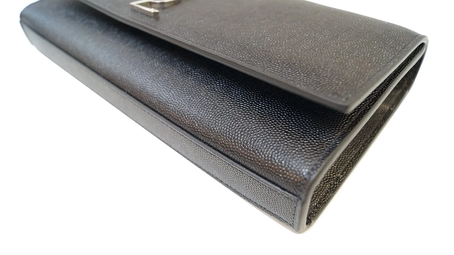 YVES SAINT LAURENT Kate Black Leather Clutch