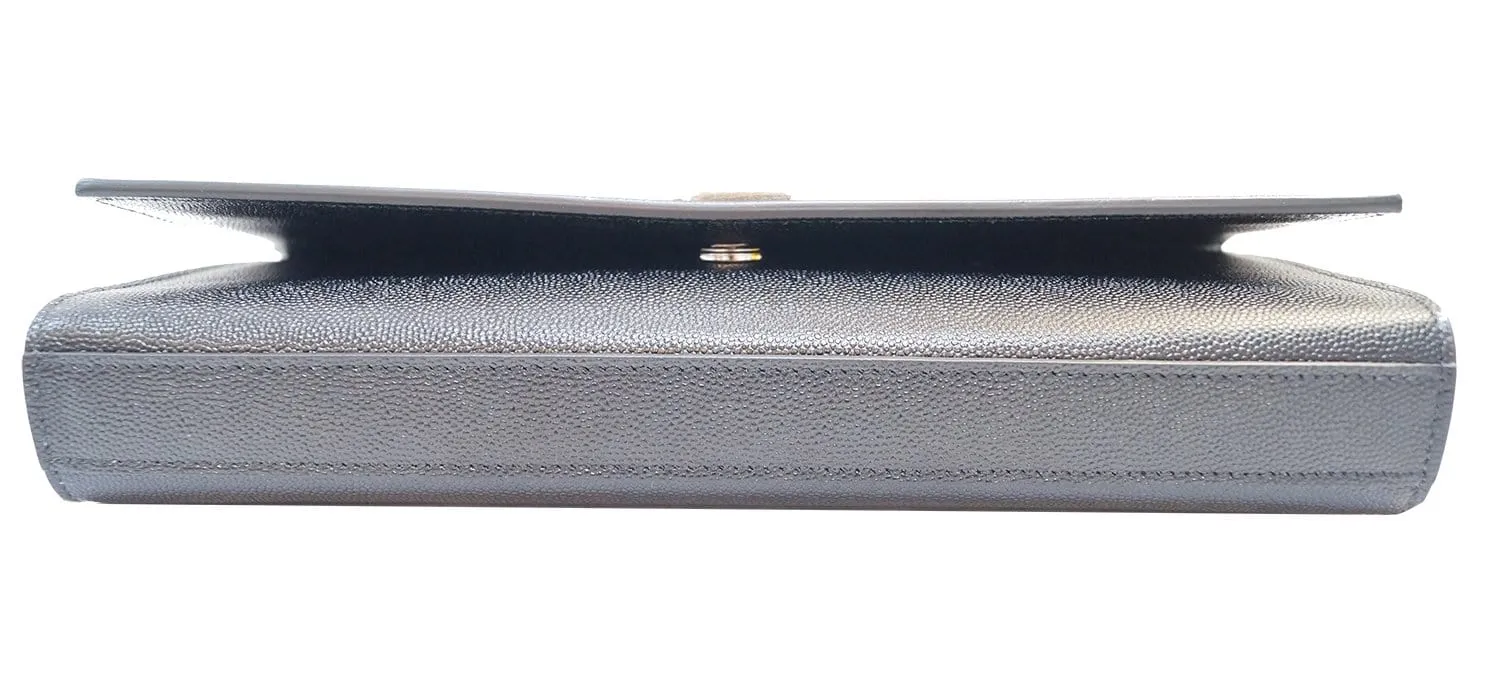 YVES SAINT LAURENT Kate Black Leather Clutch