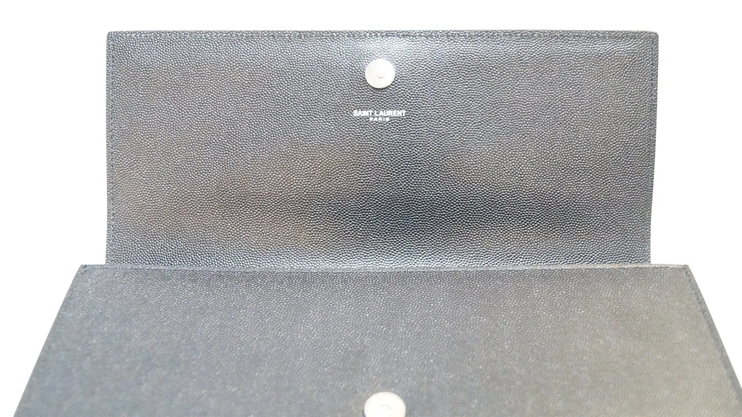 YVES SAINT LAURENT Kate Black Leather Clutch