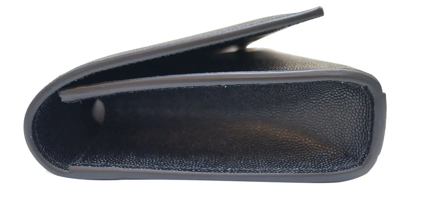 YVES SAINT LAURENT Kate Black Leather Clutch