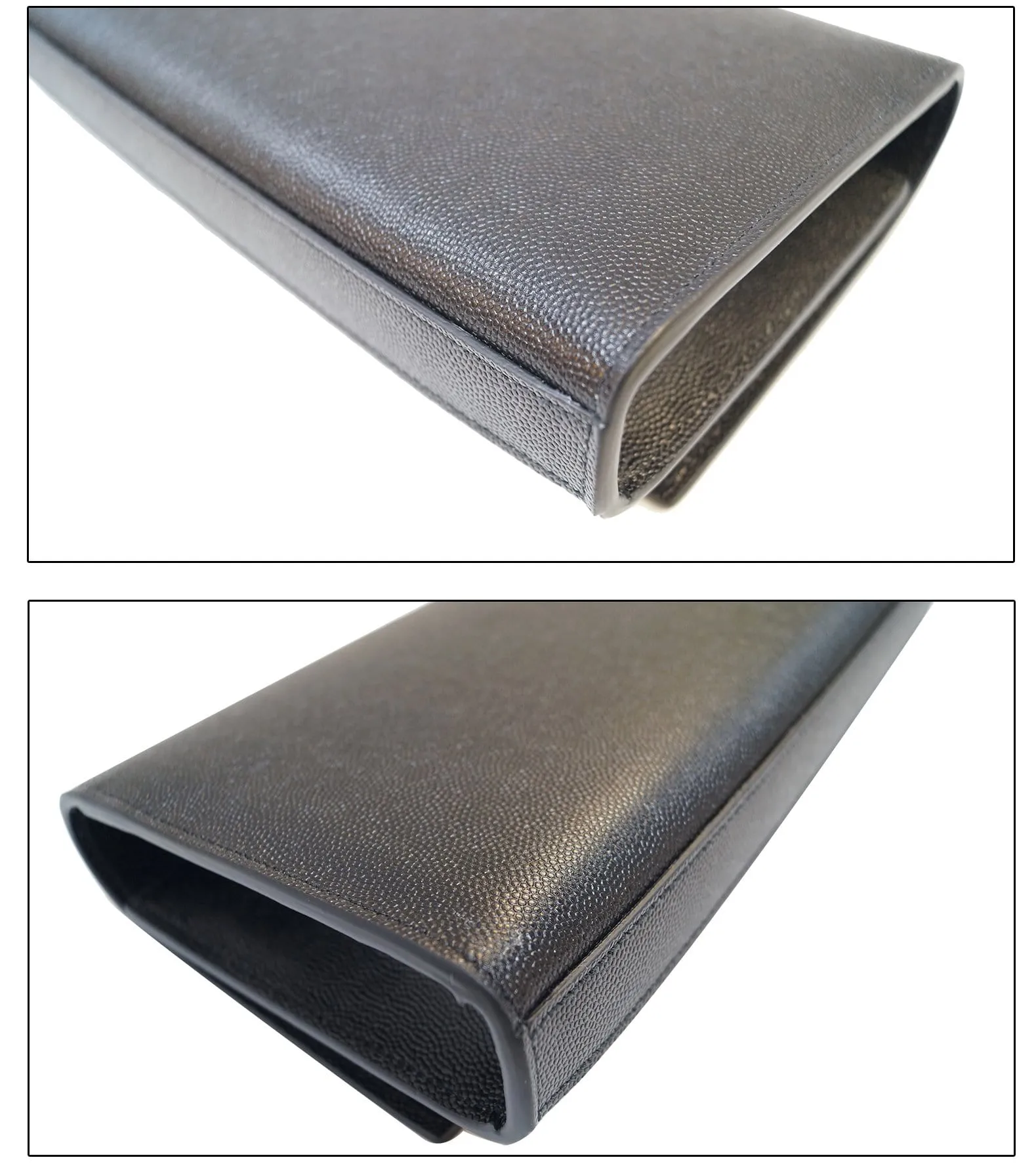 YVES SAINT LAURENT Kate Black Leather Clutch