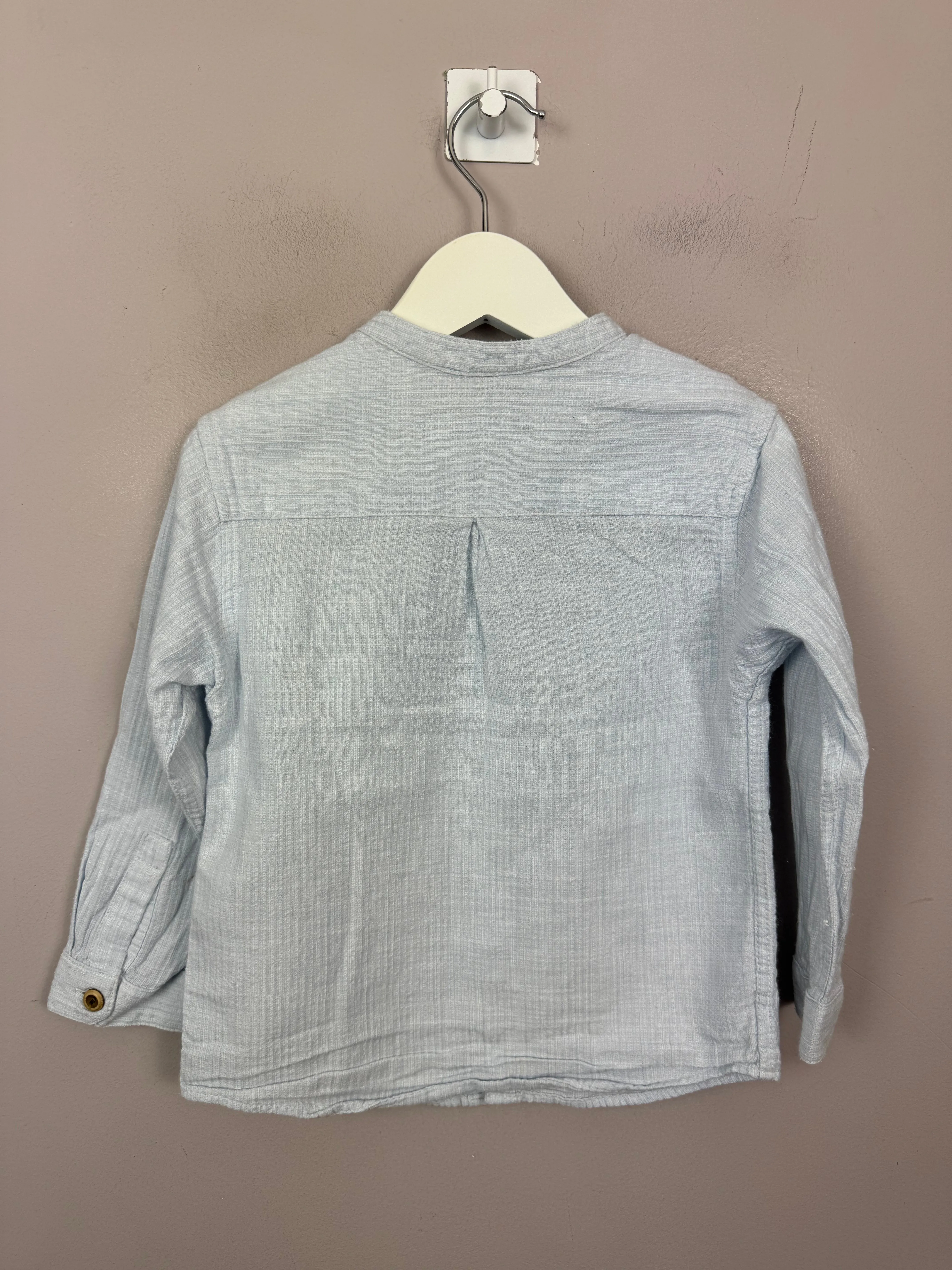 Zara Light Blue Textured Shirt 2-3y