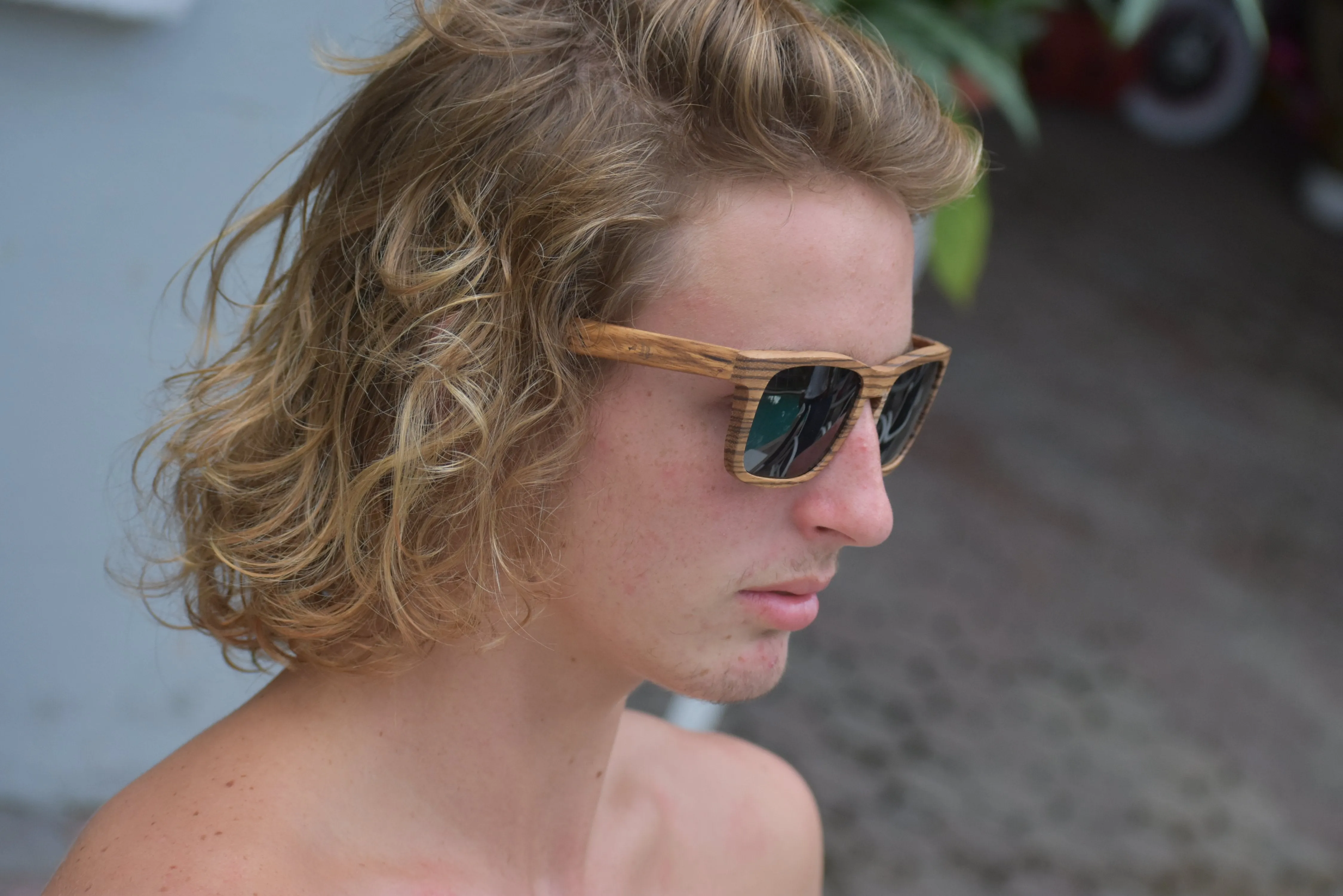 Zebra Wood Polarized  Sunglasses - Highlander