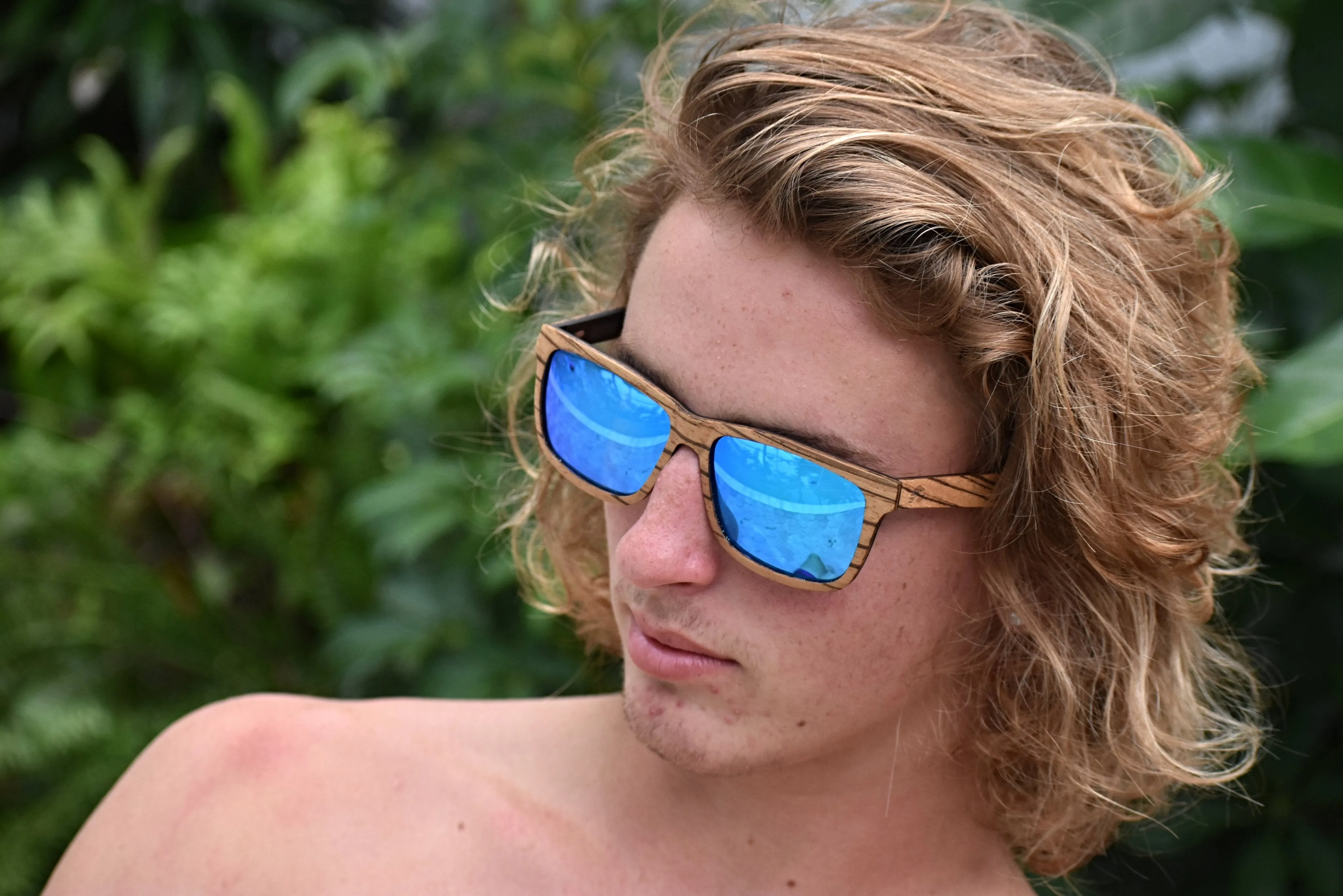 Zebra Wood Polarized  Sunglasses - Highlander
