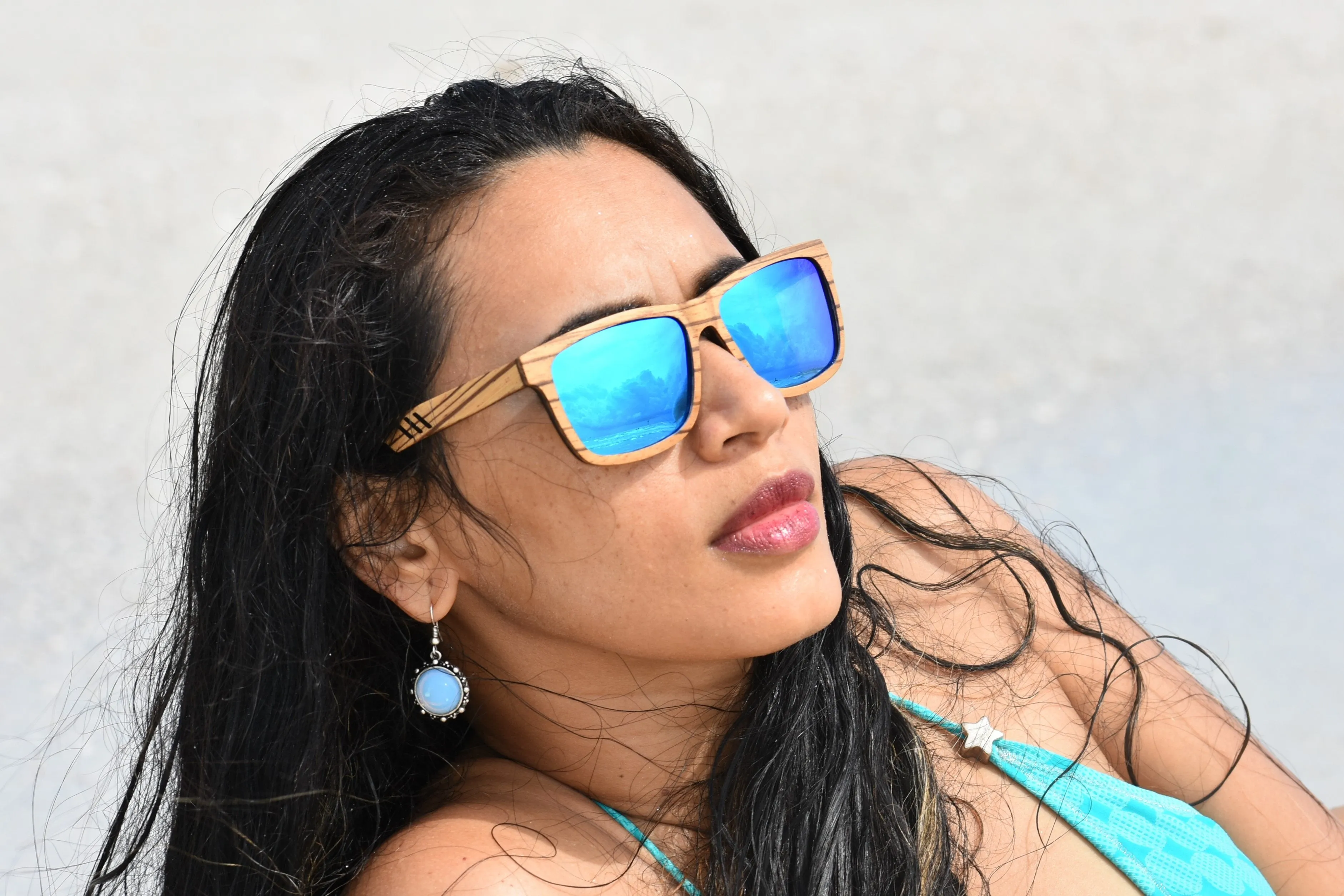 Zebra Wood Polarized  Sunglasses - Highlander