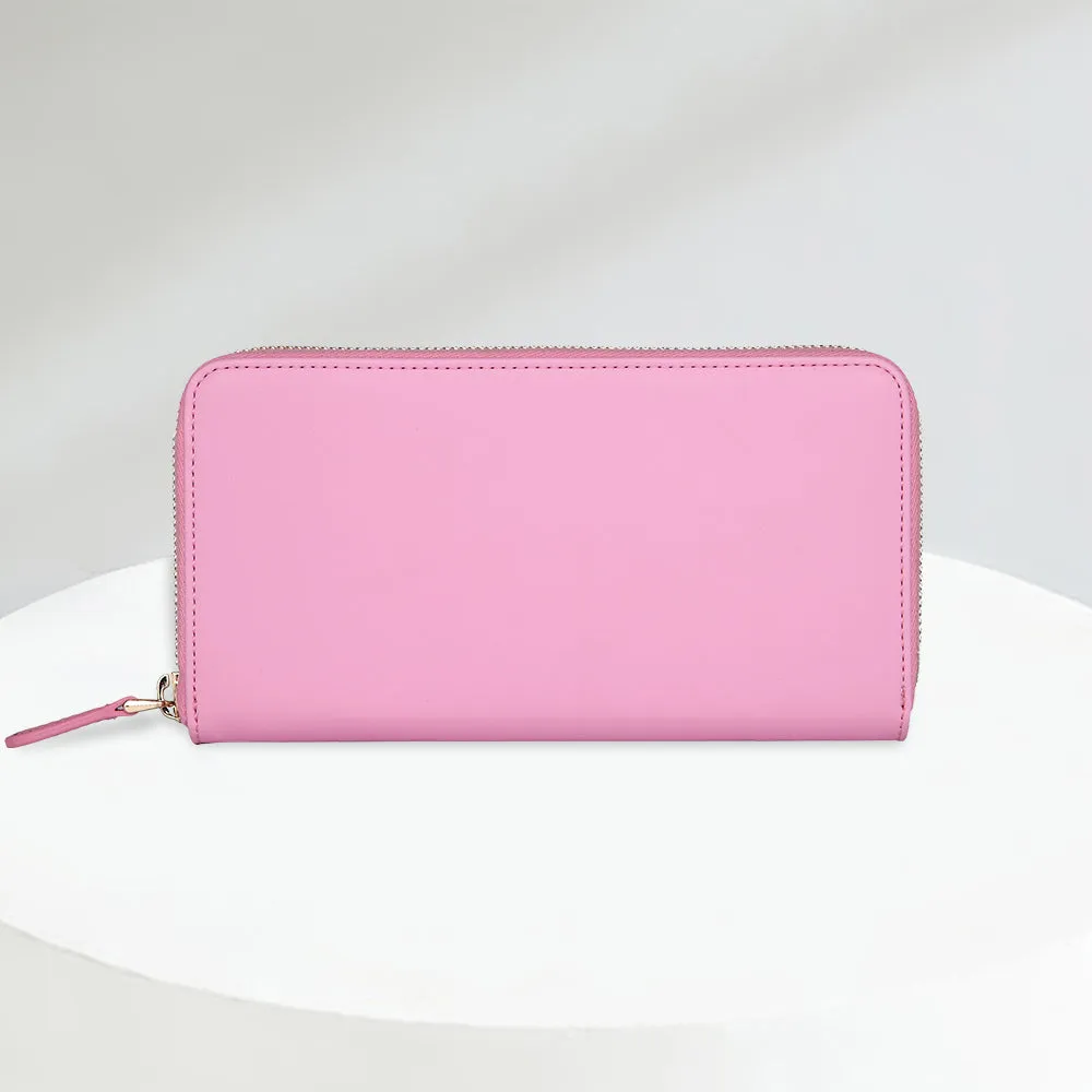 Zip Wallet | Smooth Bubblegum Pink