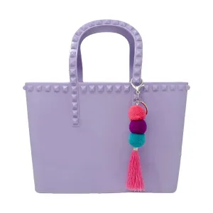 Zomi Gems Large Jelly Tote Bag w/Tassel - Lavender